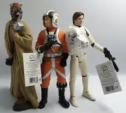 STAR WARS : HAN SOLO STORMTROOPER, WEDGE ANTILLES, TUSKAN RAIDER FIGURES