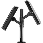 Atdec Mounting Pole for POS Display - Black - Height Adjustable - 2 Display(s) Supported - 20 kg Load Capacity - 75 x 75, 100 x 100 - VESA Mount -