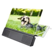 12 inch Smartphone Screen Magnifier, Portable 3D HD Stereoscopic Phone Screen