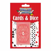 CARDS GAME & DICE SET TRAVEL PLAYING CARDS PACK 5 DICES POKER RUMMY BLACKJACK