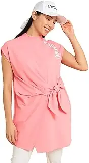 [Callaway] C24134212 Women's Short Sleeve Mock Neck Shirt (Design, Sweat Absorbent, Quick Drying, UV Protection), Golf Inner