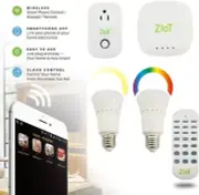 ZiOT Home Automation Starter Kit, Includes 1 Hub, 2 LED Bulb 1 Plug and 1 Keypad