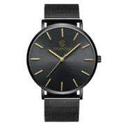 Men Waterproof Steel Mesh Quartz Watch - Ultra-thin
