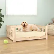 Generic Dog Bed 75.5x55.5x28 cm Solid Wood Pine