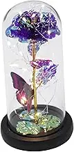 GETAJGHSD Preserved Rose Glass Dome Led Light Romantic Indoor Decoration for Valentine Day Mother Day and Anniversaries Unique Mom Wife Girlfriend and Friends