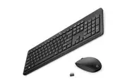 HP 235 Wireless Mouse & Keyboard Combo Reduced-sized keyboard and low-profile quiet keys Easy Cleaning Plug & Play for Notebook Desktop PC