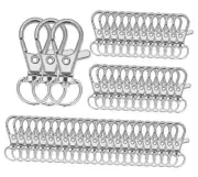 60PCS Swivel Clasps Lanyard Snap Hook, Keychain Hook Clip, Metal Swivel Key