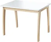 roba Wooden Children's Table - Small Table Made of Solid Wood and MDF - 51 x 67.5 x 50 cm (White)