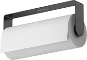 Mbillion Paper Towels Holder Under Cabinet Wall Mount and Self-Adhesive Paper Towel Rack for Kitchen Premium Grade SUS304 Stainless Steel Black