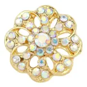Fit Ginger Snap Aurora Borealis gold plated rhinestone