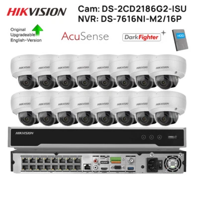 Hikvision 8K 16CH Box Security CCTV System 8MP IP Camera DarkFighter MIC POE AU