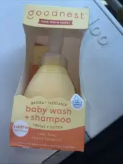 Goodnest Baby Wash Shampoo Tablet Bottle Soothe Chamomile Reusable Pump Orange
