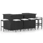 8-Piece Outdoor Bar Set Garden Patio Dining Stools Chairs Table Furniture Rattan