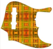 J BASS 5 STRING Graphic Pickguard to fit Fender Bass Guitar Tartan Techno 1