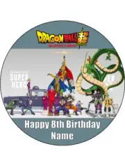 DRAGON BALL Cake Toppers Edible Wafer Paper 19cm & 12 Cupcake Toppers #01