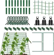 Cucumber Trellis for Raised Bed - Arched Metal Trellis Raised Bed Vegetable Support Frame,Tall Gardening Support Growing Frame for Tomato Cucumber Flower Grape Fruit Beans