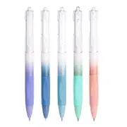 5 Pcs Aesthetic Gel Pen 0.5mm Writing Pen Retractable Black Ink Pen Neutral Pen Pressing Pen Lovely Pen for School Colorful Nebula
