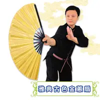 在飛比找PChome24h購物優惠-【輝武】武術用品-全竹骨素面太極功夫金蔥扇(1把)