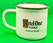 Ketel One Vodka Promo Tin Enamel Mug Camping Cookware Coffee Tea Moonshine BNWOB