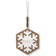 Farmhouse Large Snowflake Ornament - Primitive Boho Décor Christmas Holiday