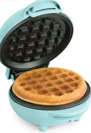 Nostalgia MyMini Personal Electric Waffle Maker, 5-Inch Cooking Surface blue