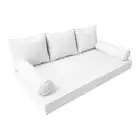 |SLIPCOVER ONLY|S3 Daybed Mattress Bolster Backrest Covers Piped Trim Twin AD106