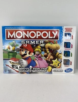 Monopoly Gamer Nintendo Mario Bros Board Game Hasbro - New Open Box