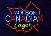 20"x16" Canadian Beer Lager Leaf Neon Sign Lamp Light Visual Man Cave Glass LY