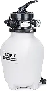 CIPU 12-inch Sand Filter System with 4-Way Valve Easy to Install for Above Ground Swimming Pools