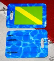Luggage tags scuba diving equipment snorkel beach travel Nitrox flag gift fun