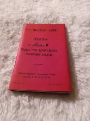 1953 Weston Master II Universal Exposure Meter Model 735 Instruction Book