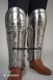 Medieval Gladiator Greaves Leg Guard Armor Set night Crusader Steel Leg Armour