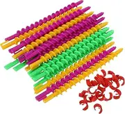 KAILIKETIY 20Pcs Flexible Hair Rollers Spiral Perm Rods for Easy No Heat Curling Suitable for Long Hair for DIY Styling at Home Travel
