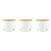 3x Maxwell & Williams White Basics 10cm Garlic Pot Kitchen Spice/Herb Container