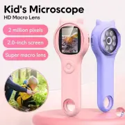 500X Pocket Microscope For Kids 2.0 Inch IPS Screen Mini Portable Microscopes US