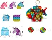 Mini Pop Push It Bubble Sensory Fidget Kids Toy Key Chain Special Needs Autism