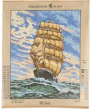 RTO Under Full Sail D'Art Needlepoint Printed Tapestry Canvas, 60 x 50cm