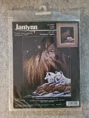 Janlynn Northern Lights Counted Cross Stitch Kit #13-244 Wolves 11x14 NIP