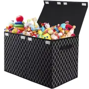 Toy Chest Box Storage Bins Boys Girls, Kids Large Collapsible Sturdy Container O