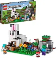 LEGO Minecraft The Rabbit Ranch 21181 Building Kit; Toy Bunny House Playset for Kids and Players Aged 8+