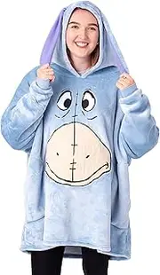 [Disney] Wearable Blanket Hoodie | Adults Hooded Pullover with Themed Print One Size Sherpa Lined Loungewear with Pockets