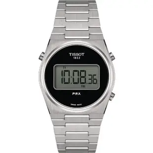 【TISSOT 天梭 官方授權】PRX Digital 數位石英手錶 母親節 禮物(T1372631105000)