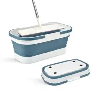 Collapsible Plastic Bucket with Wheels 12L (3.17 Gallon) for House Cleaning, ...