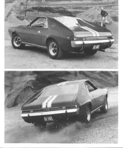 1968 AMC AMX PRESS PHOTO - BURNOUT