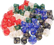 rockible 50pcs D10 Multi-Sided Dice Game Dice for Board Game