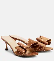 [Mach & Mach] Mach & Mach Le Cadeau 65 polka-dot satin mules AU 4 brown