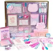 Sanrio Hello Kitty 50th Anniversary Mini Collectible Stationery Set by STMT, Over 50 Pieces of Cute Stationery, Sanrio Accessories, Cute Sticky Notes, Kawaii School Supplies, Fun Office Supplies
