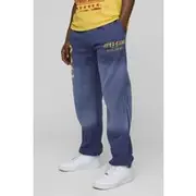 Mens Navy Relaxed Official Spray Wash Joggers