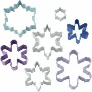 Christmas Snowflake Cookie Cutters 7 pc Set Metal Assortment Wilton
