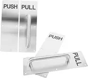 Stainless Steel Push Pull Plate Handles Steel Fire Door Handles Easy to Use Sets